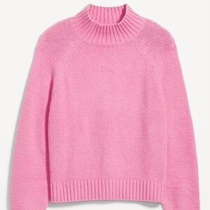 Pink Mock-Neck Sweater